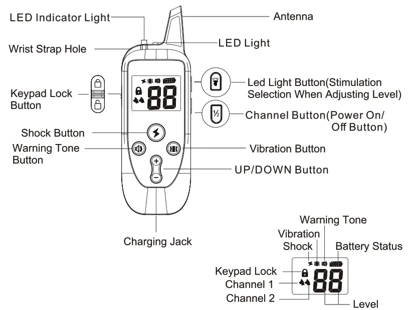 Chewy TRAINER DOG COLLAR Waterproof and Rechargeable with 430 Yards Range - FIG