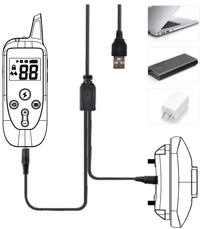 Chewy TRAINER DOG COLLAR Waterproof and Rechargeable with 430 Yards Range - FIG5