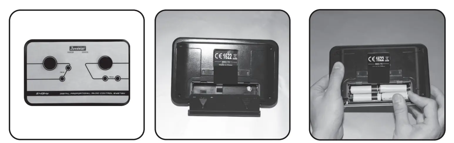 Install 4 Pcs “aa” Alkaline Batteries In Your Transmitter