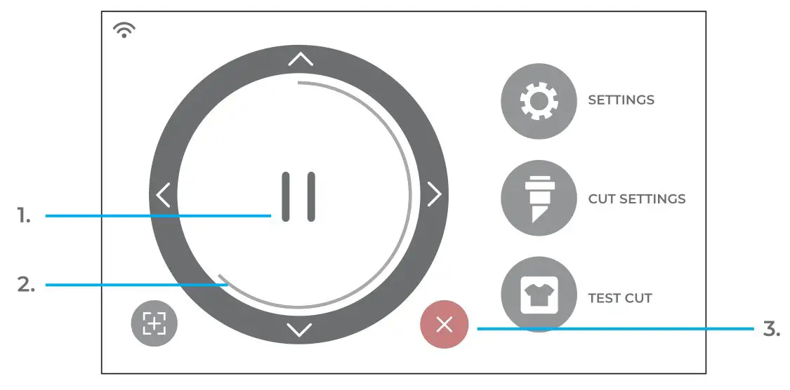 Romeo Siser 24 Inch Vinyl Cutter Base Machine - HOME SCREEN - JOB IN PROGRESS