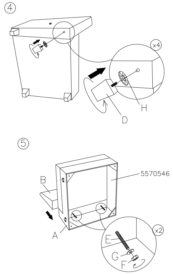 ASHLEY 5570546 Edlie Rta Armless Chair - Fig 2