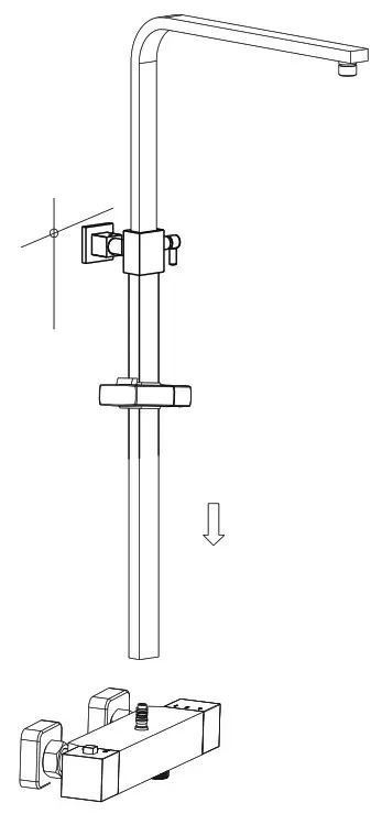 Travis Perkins Shower Thermostatic Mixer -- Attach the riser
