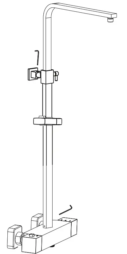 Travis Perkins Shower Thermostatic Mixer -- Attach the riser