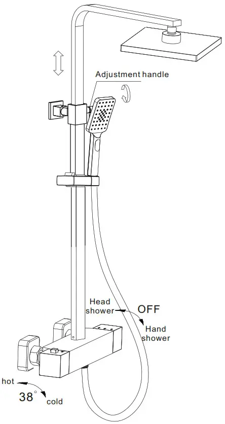 Travis Perkins Shower Thermostatic Mixer -- Product Operation