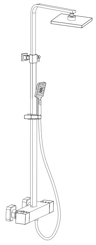 Travis Perkins Shower Thermostatic Mixer -- Thermostatic