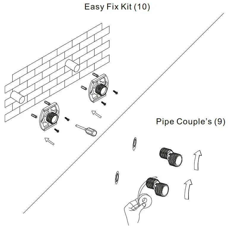 Travis Perkins Shower Thermostatic Mixer -- asy Fix Kit