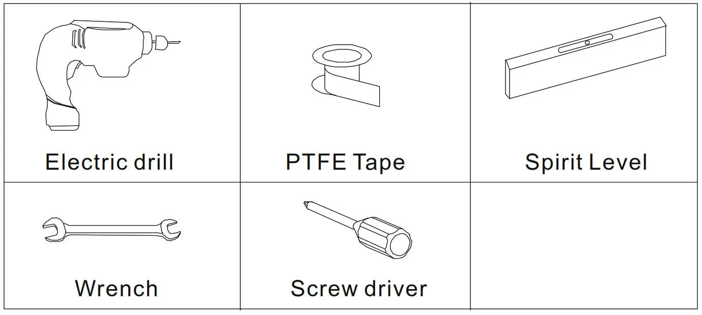 Travis Perkins Shower Thermostatic Mixer -- ools for installation