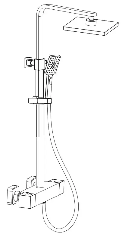 Travis Perkins Shower Thermostatic Mixer -- shower head