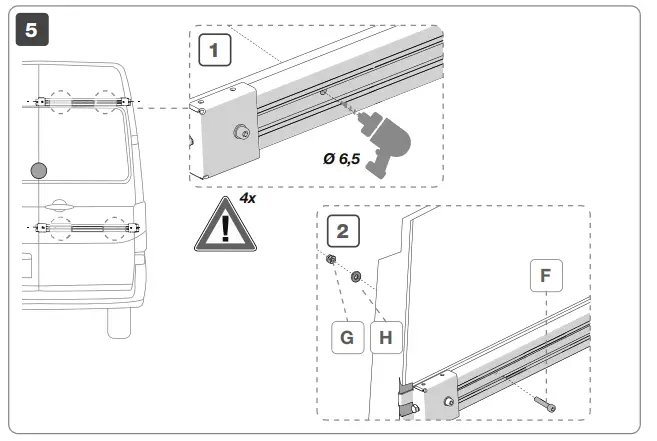 FIAMMA-08754-02-Carry-Bik- VW-Crafter-Frame- Instruction-FIG-9