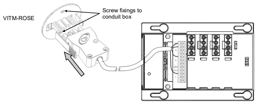 CP electronics VITM ROSE Vitesse Modular Ceiling Rose-fig2