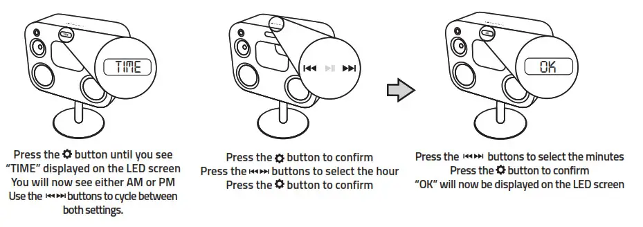 FLUANCE Fi70 Three-Way Wireless High Fideity Music System-SET TIME