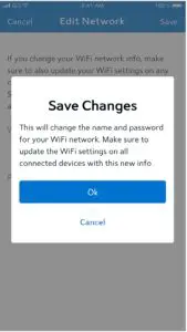 WiFi Network Name and Password