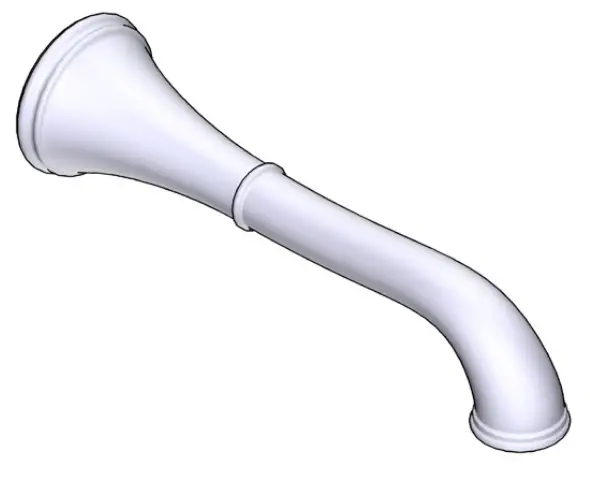 MOEN TF193371 Belfield 10 Inch Non Diverting Tub Spout