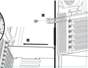 FIG 9 Installing the PCI-E OR PCI Cards
