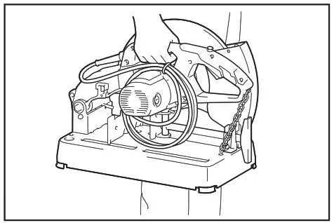 makita LW1400 14 Inch Cut-off Saw with Tool-Less - Carrying tool 2