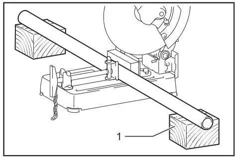 makita LW1400 14 Inch Cut-off Saw with Tool-Less - Securing workpiece 6