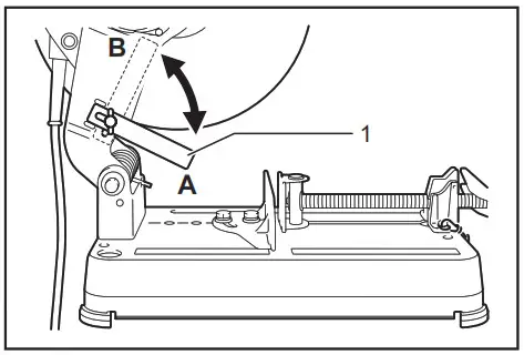 makita LW1400 14 Inch Cut-off Saw with Tool-Less - Stopper plate