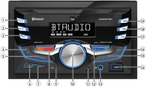 Dual XDM27BT - Control Locations