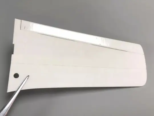 Sticking transparent tape