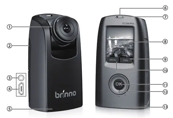 brinno TLC200 Pro - Parts of the Camera