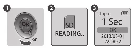 brinno TLC200 Pro - Turning on the Camera