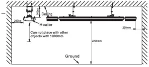 JHheater NR10 1000W Heater Pro with Bluetooth and Sound -INSTALLATION DIAGRAM
