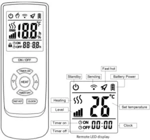 JHheater NR10 1000W Heater Pro with Bluetooth and Sound - INSTALLATION INSTRUCTION3