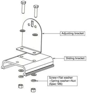 JHheater NR10 1000W Heater Pro with Bluetooth and Sound - adjusting bracket