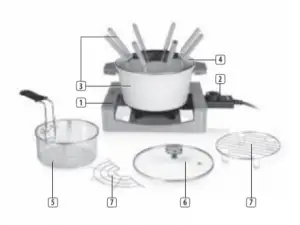 PRINCESS Fondue Pure White Instruction Manual