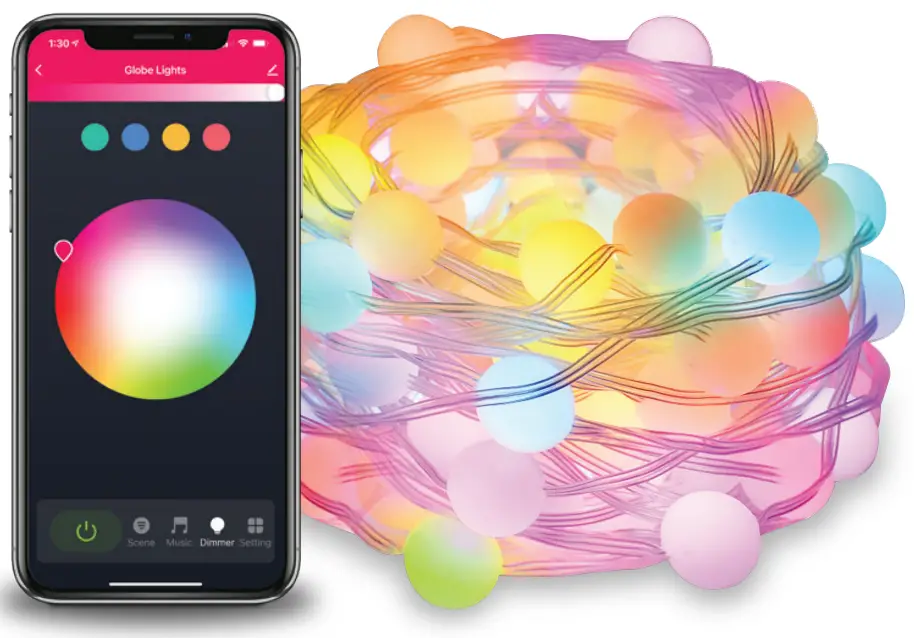 SMART POINT MSL8V2 SmartIndoor Mini Globe String Lights