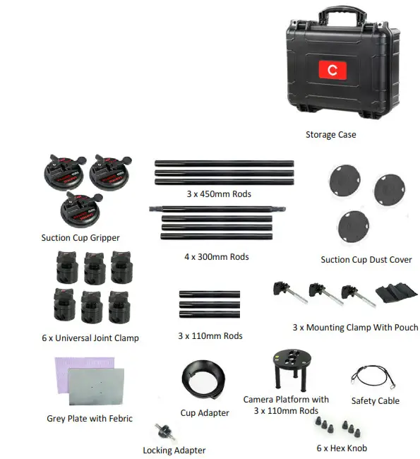 CAMTREE C-G-10 Gripper Car Suction Mount- Box