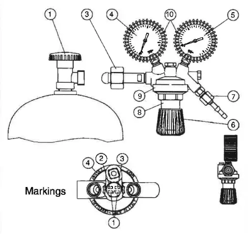 Clarke IR1A 1 Gauge Ind Pressure Regulator 1