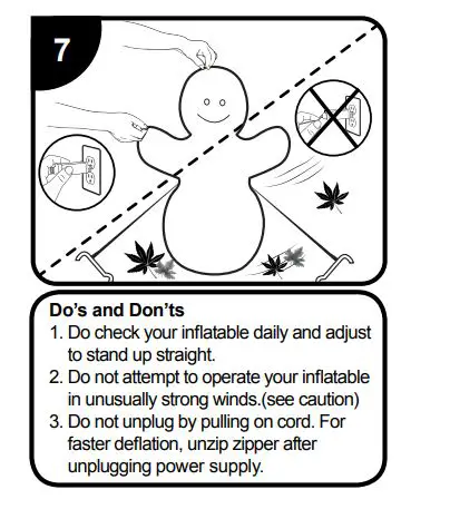 GEMMY AIRBLOWN INFLATABLE Foot Snowman with Tophat and Scarf LED 4