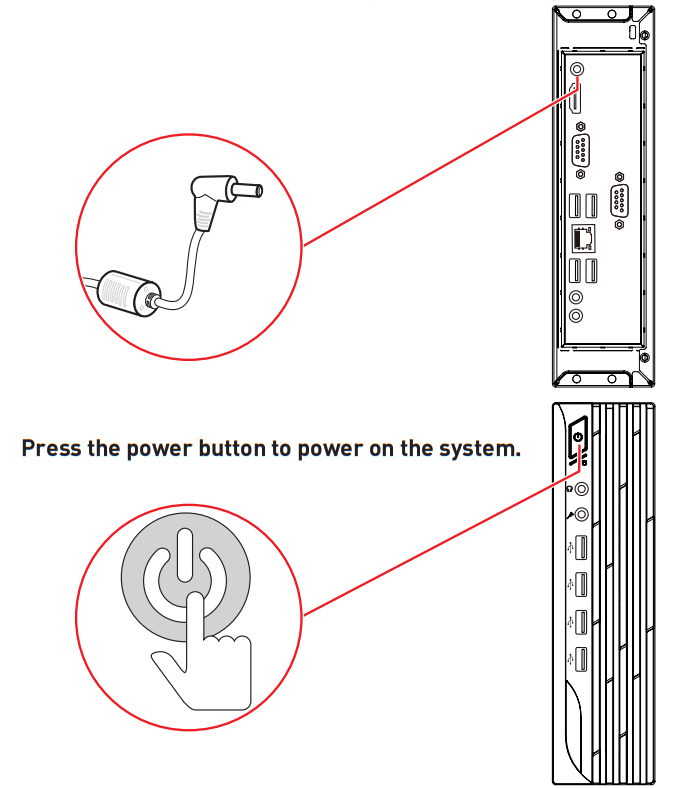 msi PRO Series Personal Computer - power button