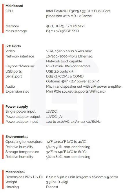 logic controls LC-8100 Mini KDS Industrial Computer fig 8