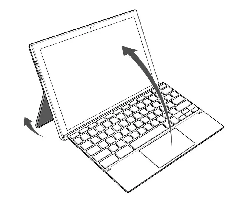 ASUS E17741 CM3000DVA Chromebook - Lift to open the display panel