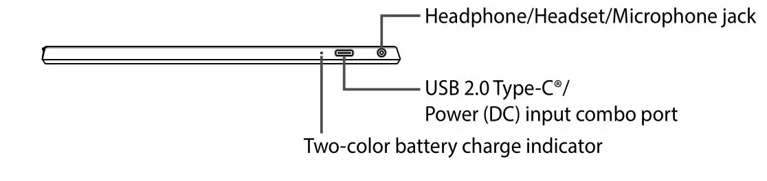 ASUS E17741 CM3000DVA Chromebook - Right View