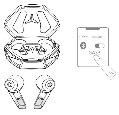 RUSAM TWS-GA33 Wireless Bluetooth Earphones 3