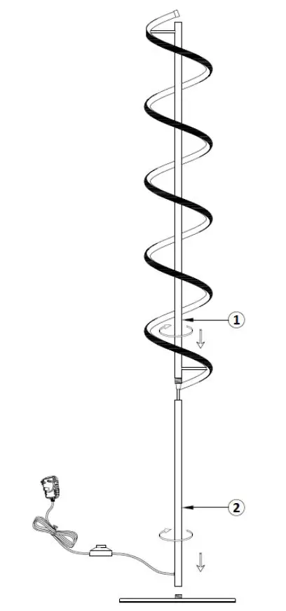 Johan Lewis Zena Twist Led Floor Lamp User Manual - Overview