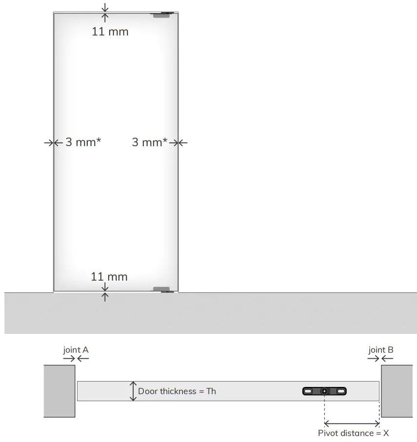 PortaPivot V2 NL Self Closing Pivot Hinge Systems - fig 6