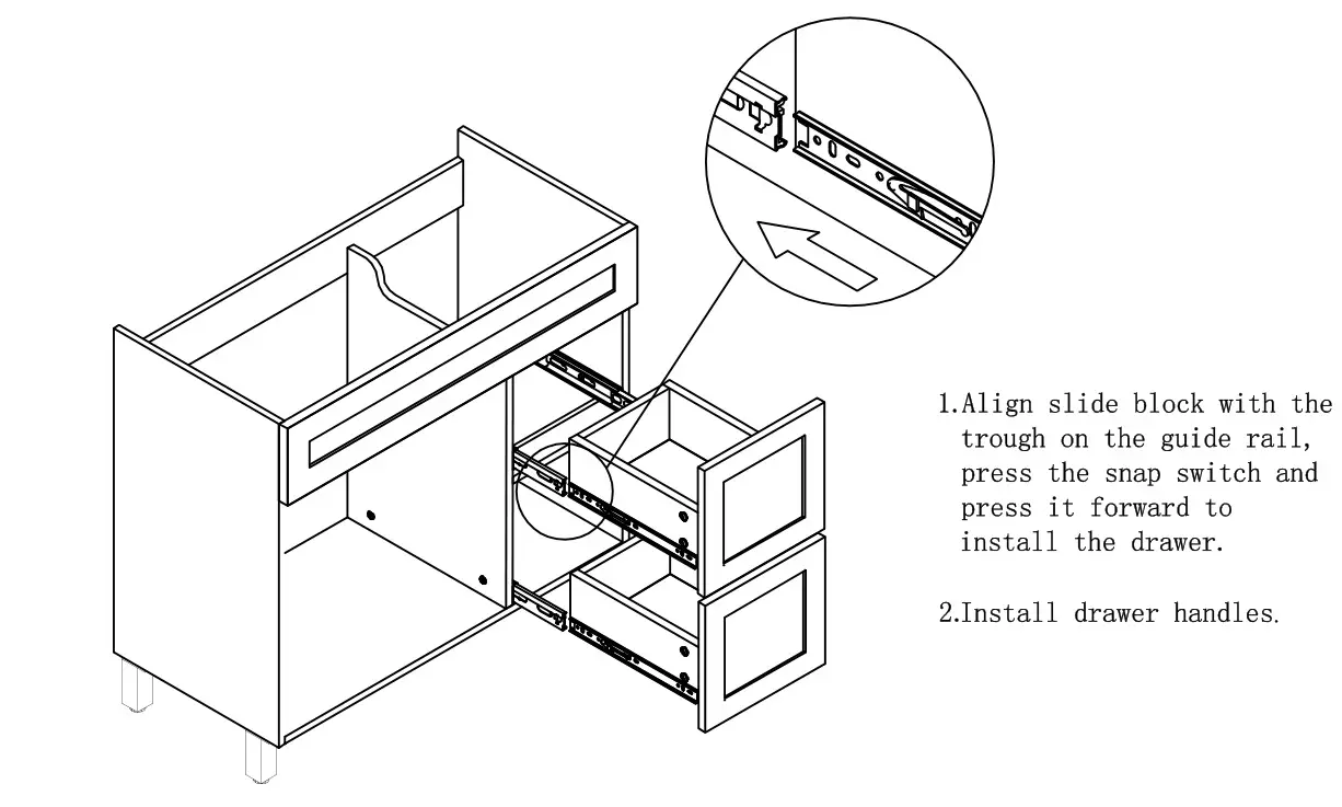 Menards HESEBC046 Briarwood Highpoint 42 W x 18 D Fog Bathroom Vanity Cabinet - STEP 12