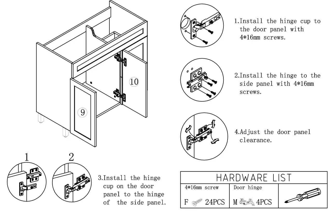 Menards HESEBC046 Briarwood Highpoint 42 W x 18 D Fog Bathroom Vanity Cabinet - STEP 13