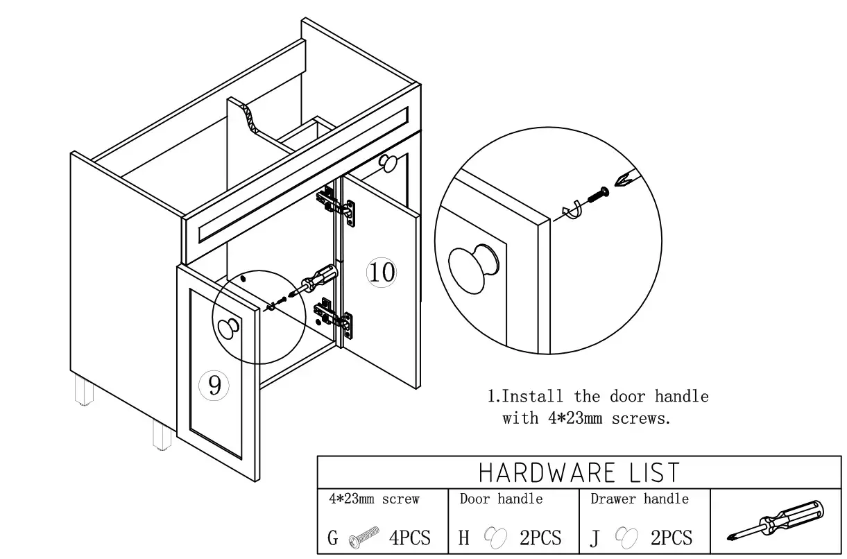 Menards HESEBC046 Briarwood Highpoint 42 W x 18 D Fog Bathroom Vanity Cabinet - STEP 14