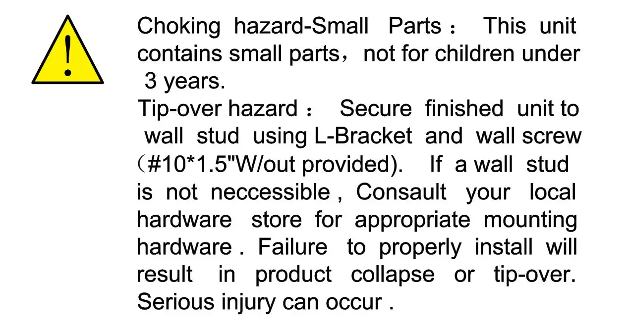 Menards HESEBC046 Briarwood Highpoint 42 W x 18 D Fog Bathroom Vanity Cabinet - warning