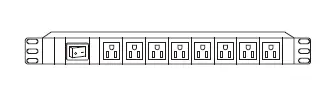 FS PDU-5158N-HBS 1U Single Phase Basic PDU Power Strips fig 1