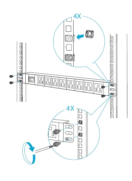 FS PDU-5158N-HBS 1U Single Phase Basic PDU Power Strips fig 4
