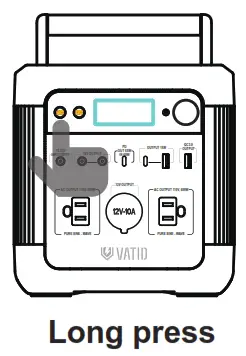 VATID GB PB001 600W Portable Power Station - Long press