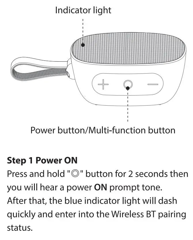 PYLE PCLSB1BK Portable Wireless BT Streaming Mini Speaker User Guide - Wireless BT Connection