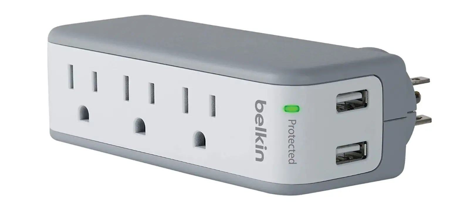 Belkin Wall Mount Surge Protector - 3 Ac Multi Outlets & 2 Usb Ports-complete Features/user Guide Belkin Wall Mount Surge Protector - 3 Ac Multi Outlets & 2 Usb Ports-complete Features/user Guide
