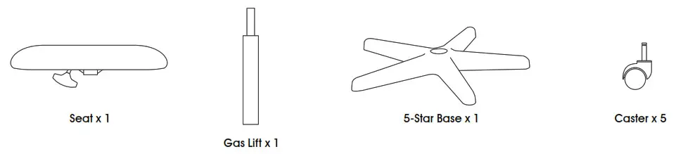 ULINE Backless Shop Stool Parts